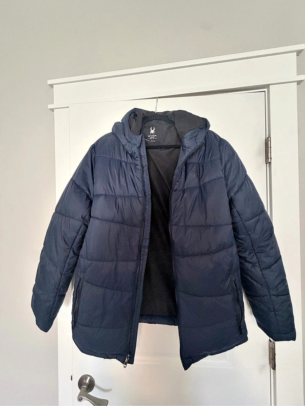 Spyder Men's Blue Puffer Jacket Size Medium Like New